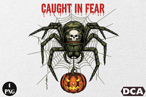 Camo Spider Halloween Sublimation, an Illustration by DreamCafeArt