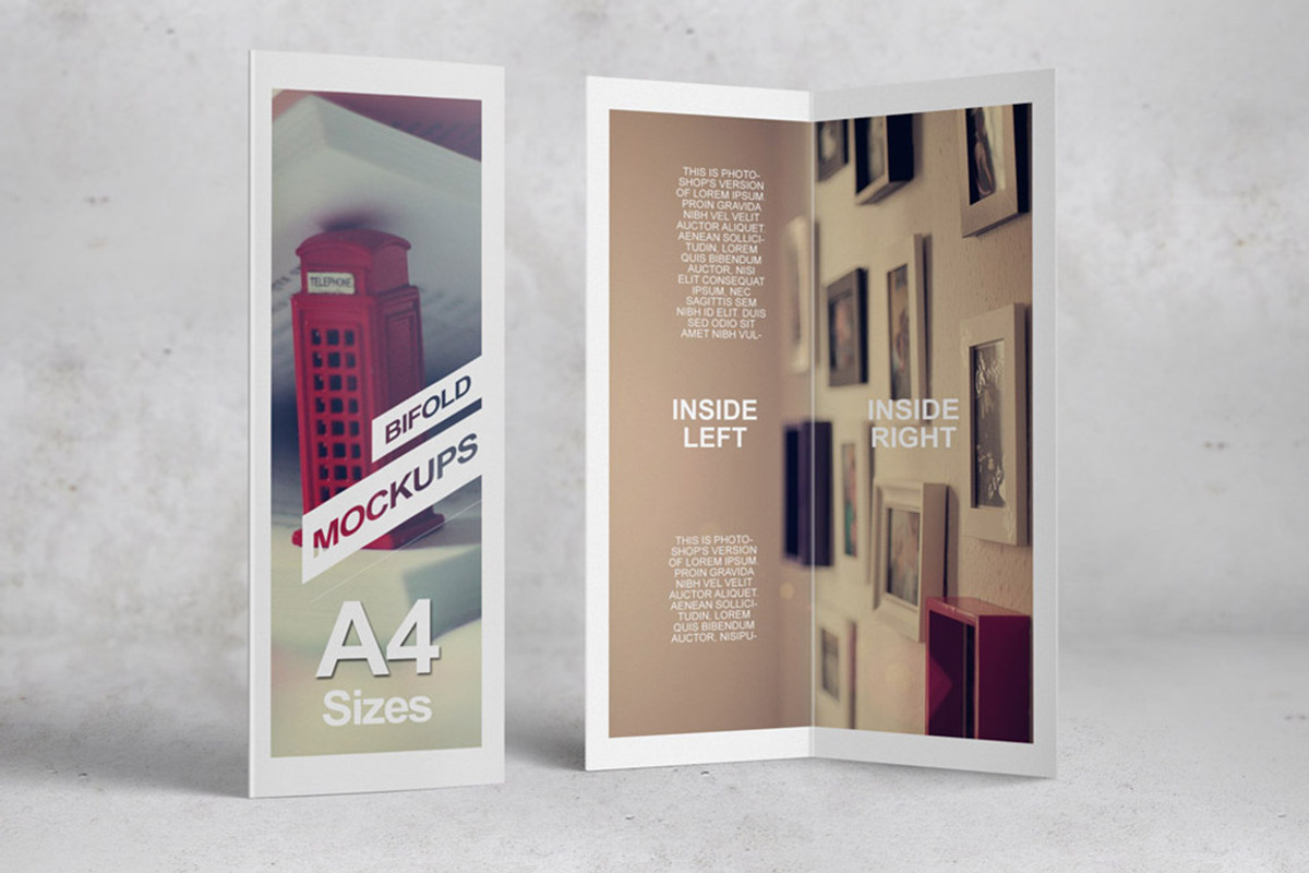 Bifold Brochure Mockups, a Print Template by Kongkow (Photo 1 of 10)