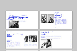 Creative Pitch Deck Layout With Blue