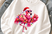 Pink Flamingo Christmas PNG Design, an Object Graphic by Zahyl Studio (Thumbnail 3 of 7)