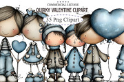 Quirky Valentine Clipart, an Illustration by designcity5 (Thumbnail 1 of 5)
