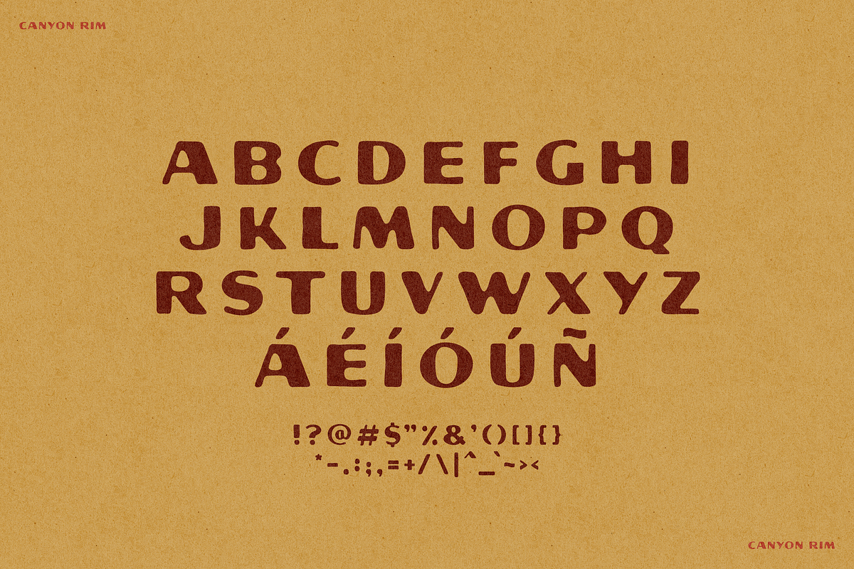 CANYON RIM | Wide Sans Display Font, a Sans Serif Font by Laura Strote Designs (Photo 2 of 5)
