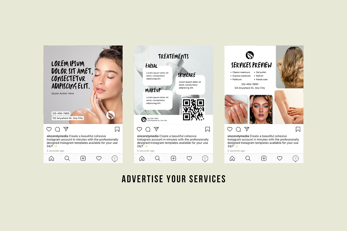 Beauty Salon Social Media, a Social Media Template by Sincerely Media (Photo 4 of 9)