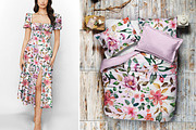 Watercolor Flower Allover Pattern, a Decorative Illustration by Gullenda (Thumbnail 4 of 6)