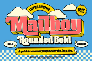 Mailboy - Rounded Bold, a Sans Serif Font by Graptail
