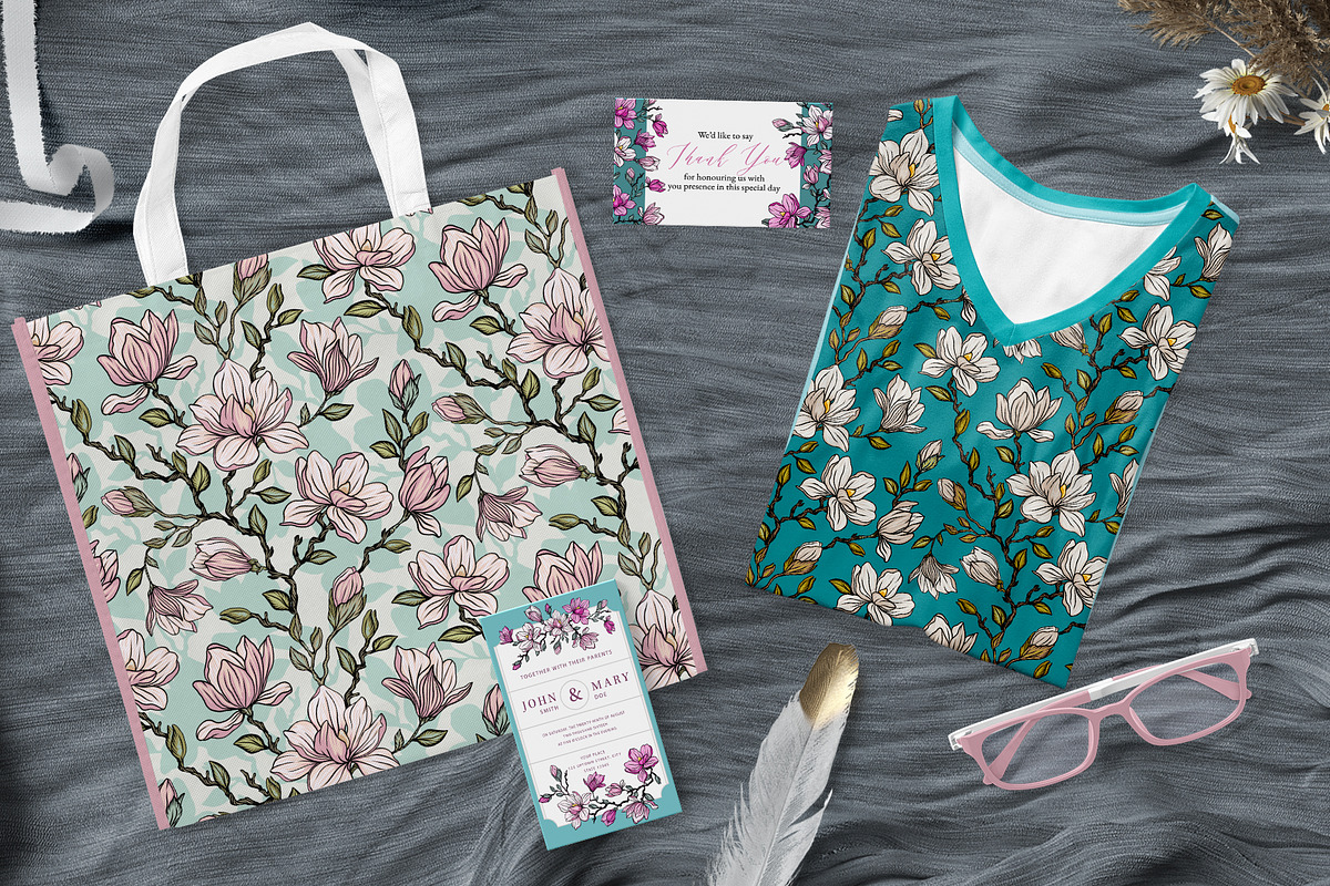 SPRING MAGNOLIA | Wedding Stationery, a Merchandise Mockup by Samson FM (Photo 3 of 8)