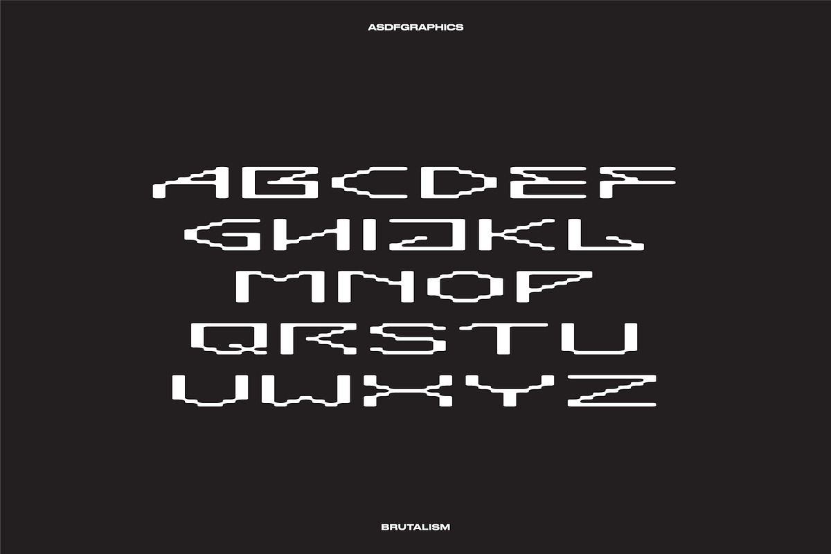BRUTALISM TYPEFACE - ACID FONT, a Blackletter Font by ASDF Graphics (Photo 2 of 4)
