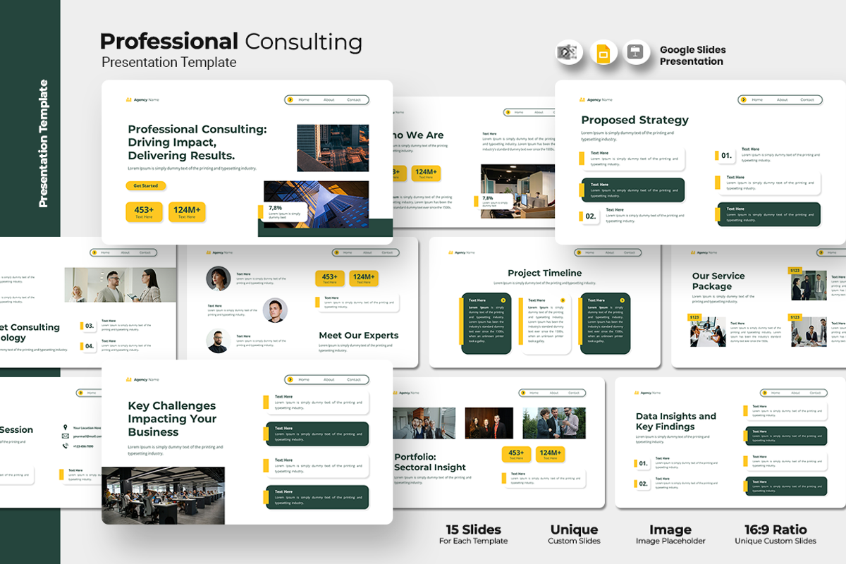 Professional Consulting Google Slide, a Presentation Template by Iqsiart Studio (Photo 1 of 3)