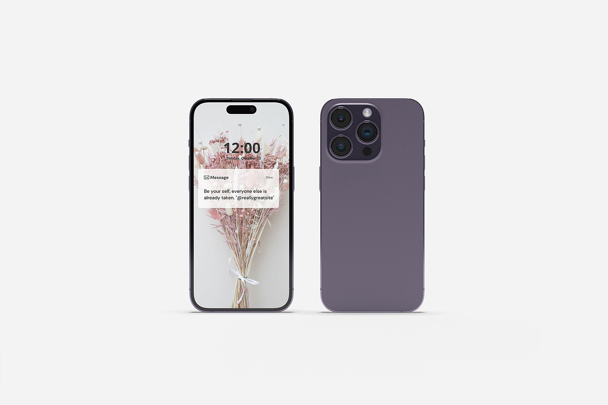 iPhone 14 Pro Mockup, an iPhone Mockup by zuhraabdullah (Photo 14 of 28)