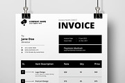 Black Invoice Design Layout, a Stationery Template by MightyDesign (Thumbnail 2 of 6)
