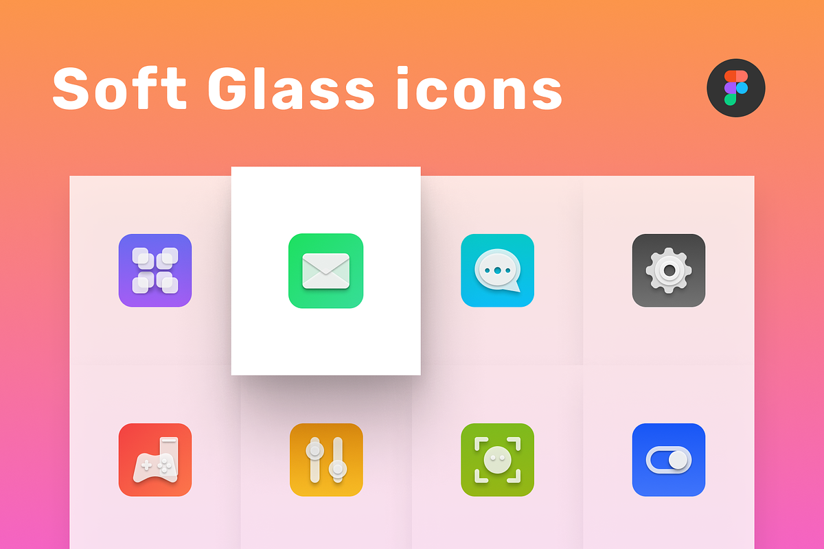 Soft Glass icons, an Icon by Amazing Custom Icons (Photo 1 of 2)
