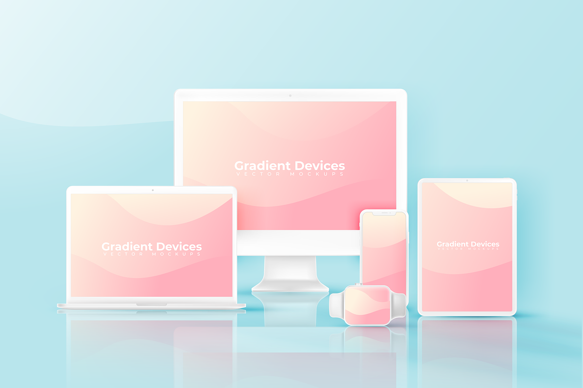 Realistic & Colorful Vector Devices, an iPhone Mockup by AndrewPixel (Photo 2 of 7)