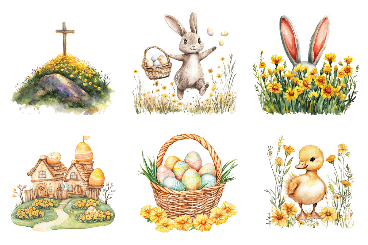 Marigold Easter Clipart, an Illustration by CreationArt (Photo 4 of 5)