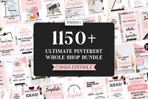 Editable Pinterest Canva Pins Temp