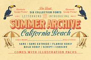 Summer Archive Font Collection, a Script Font by Letterhend Studio (Thumbnail 1 of 14)