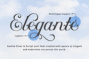 Auntha Clear | Script Font, a Script Font by twinstd (Thumbnail 2 of 13)