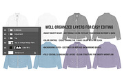 Vintage y2k Jacket Mockup PSD, a Hoody Mockup by std.badboy (Thumbnail 3 of 4)