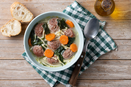 Italian Wedding Soup with meatballs and spinach, a Food & Drink Photo by etorres69