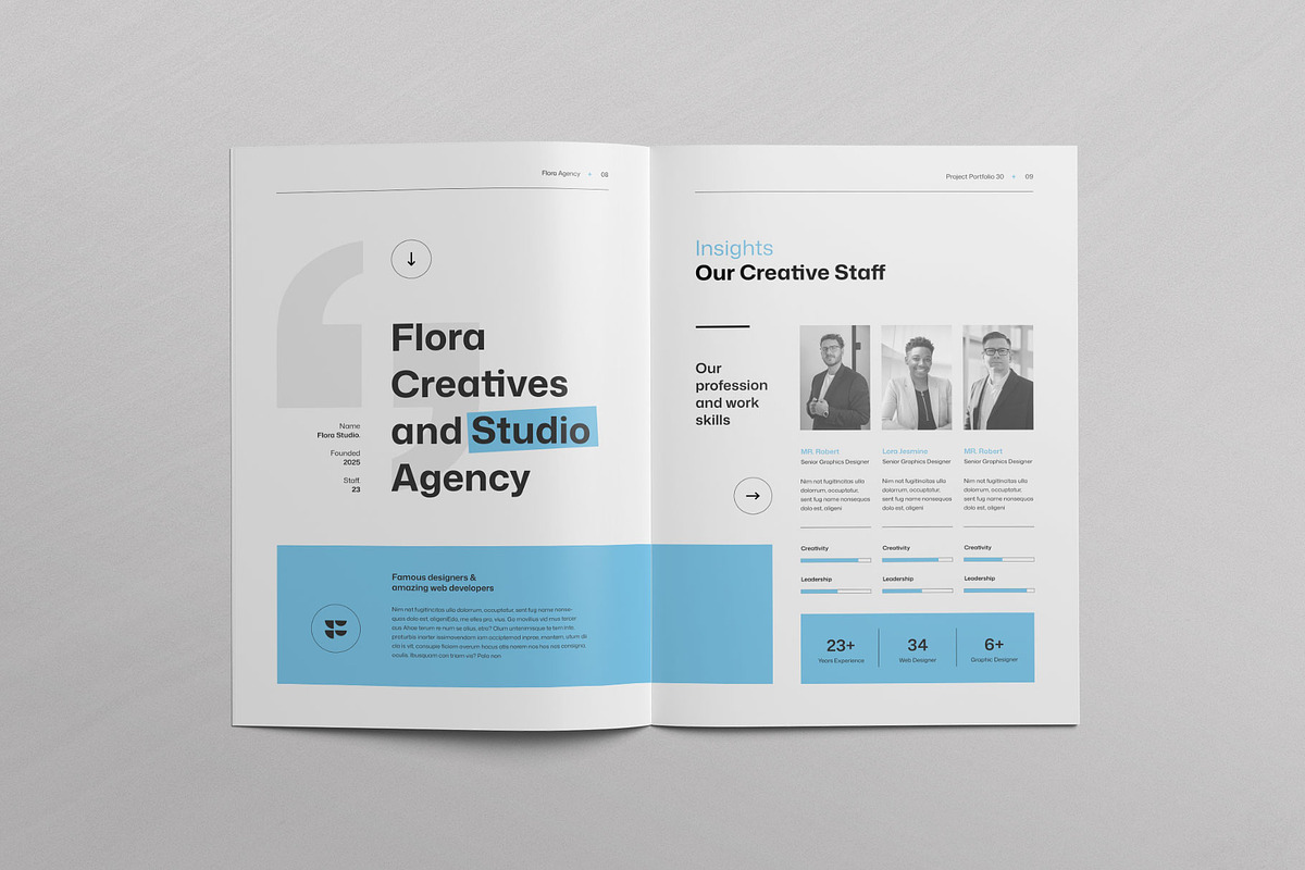 FLORA | Portfolio Template, a Brochure Template by KreateTribe (Photo 7 of 10)