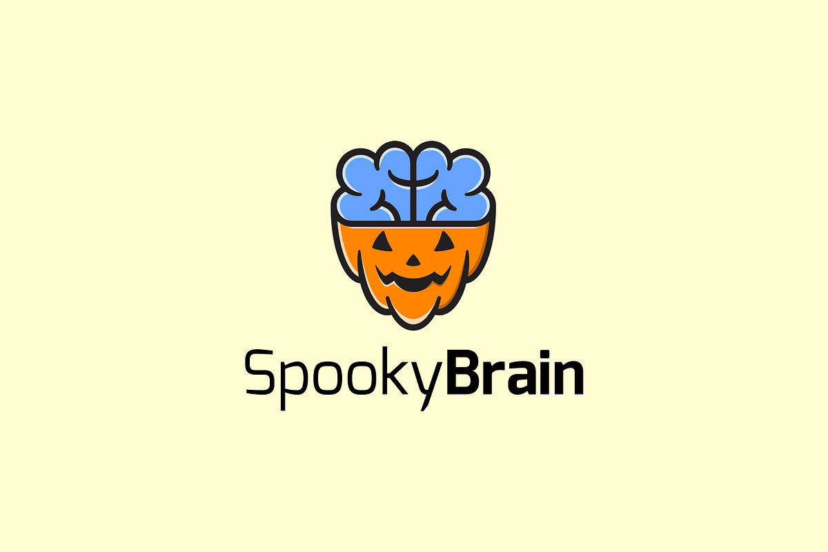 Spooky Brain Logo Template, a Branding & Logo Template by Graplick (Photo 1 of 2)