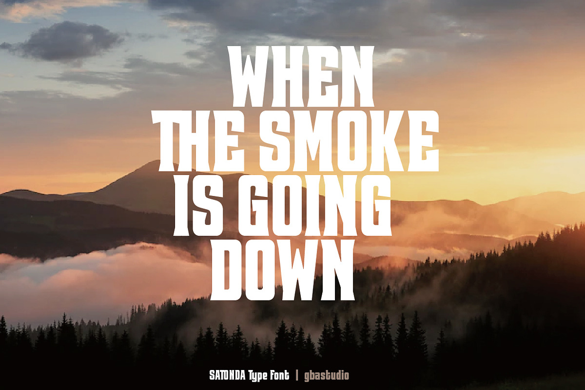 Satonda, a Sans Serif Font by GBAstudio (Photo 2 of 7)