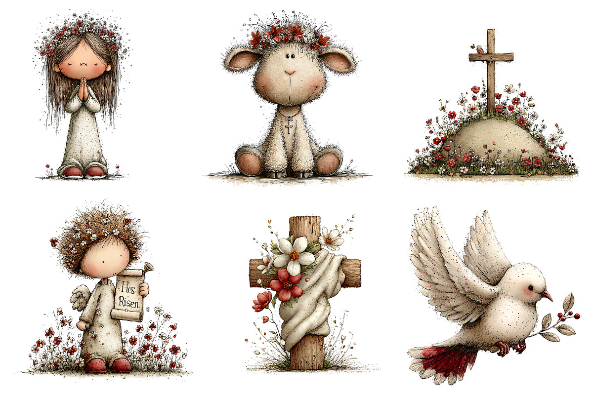 Christian Easter Clipart, an Illustration by CreationArt (Photo 3 of 5)