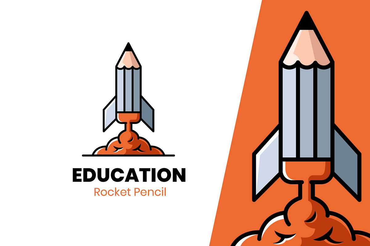 Rocket Pencil - Education Logo, a Branding & Logo Template by Agung_cs