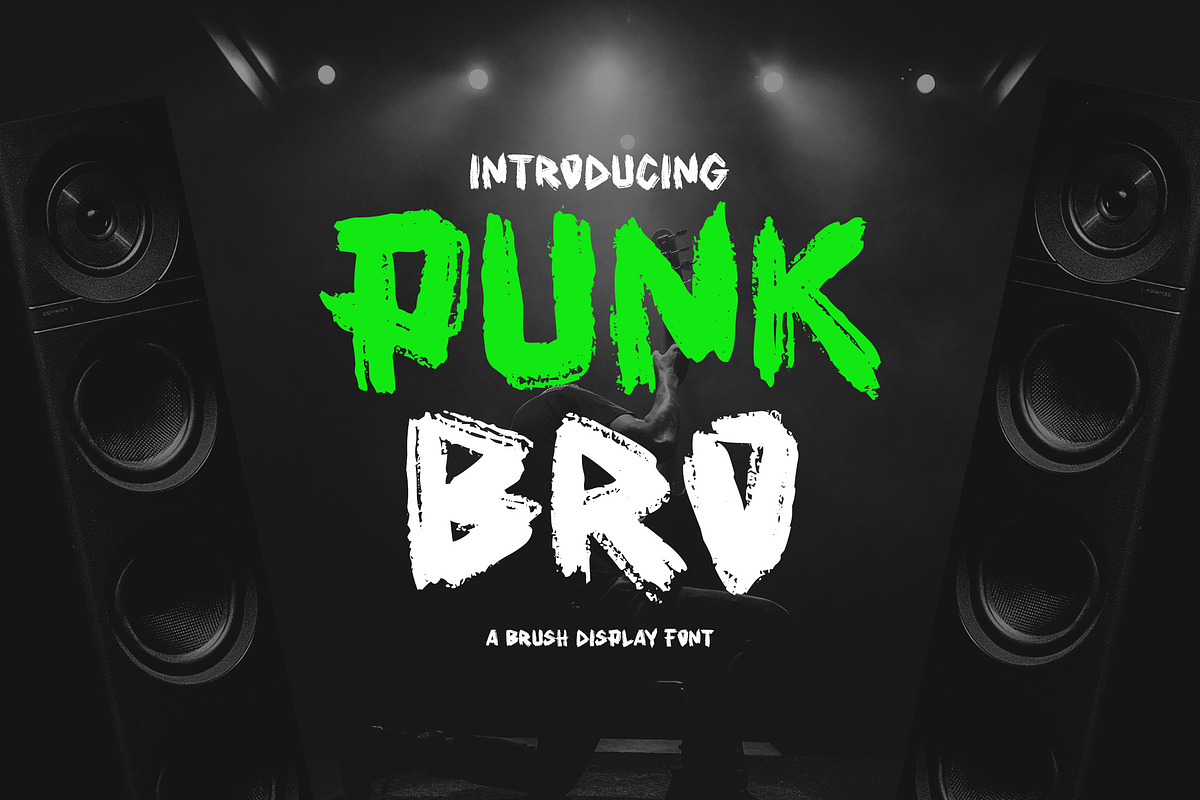 Punkbro- Brush Display Font, a Handwritten Font by Samtiv Studio (Photo 1 of 7)