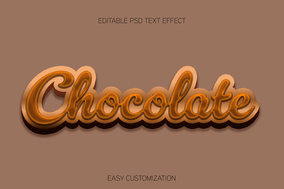 Glossy Chocolate Script Text Effect