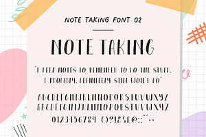 Note Taking Font Bundle 8 Fonts