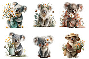 Spring Cute Koala Clipart, an Illustration by Designworld (Thumbnail 4 of 8)