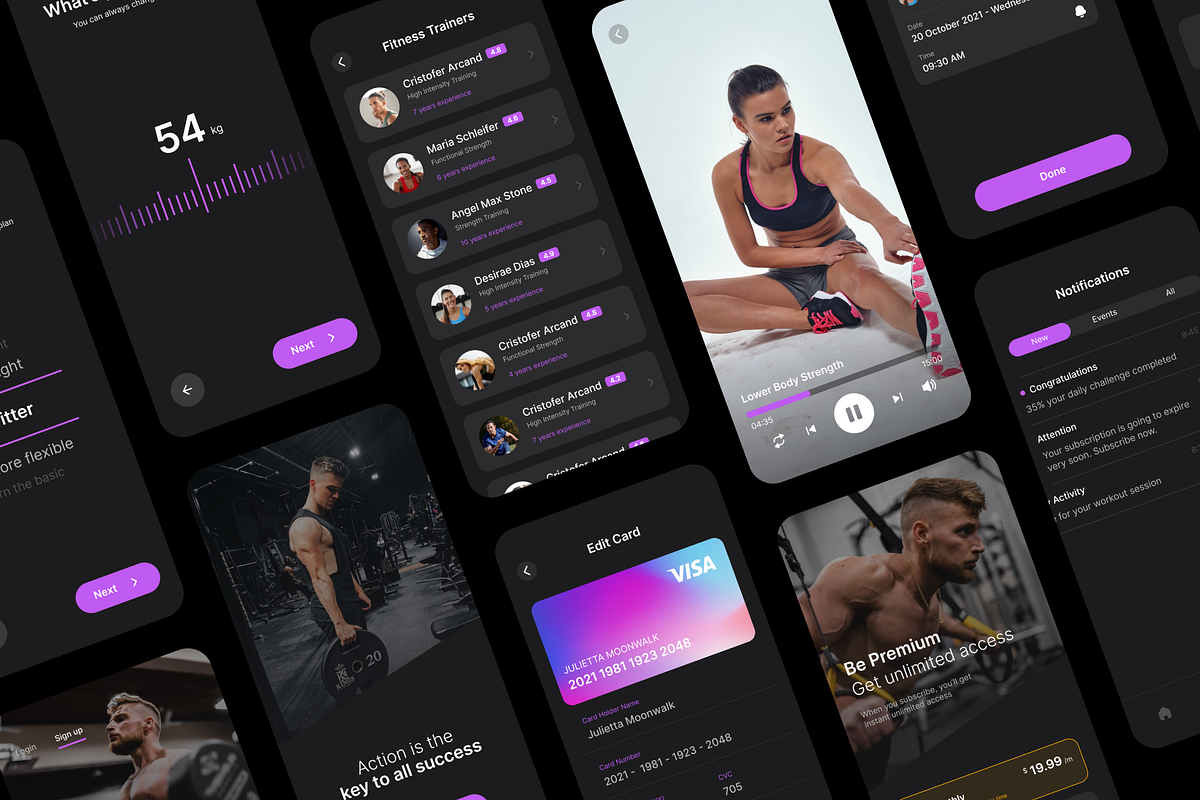 Feat Fitness UI Design Kit, an UI Kit Template by phoneixdesign (Photo 4 of 5)