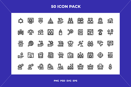 Child adoption icons, an Outline Icon by Wencory
