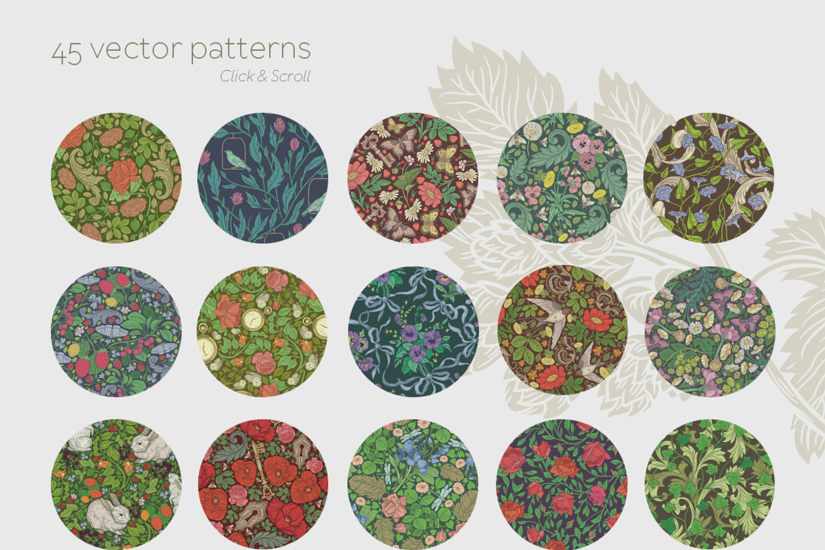 English Backyard patterns, a Pattern Graphic by Piñata (Photo 2 of 15)