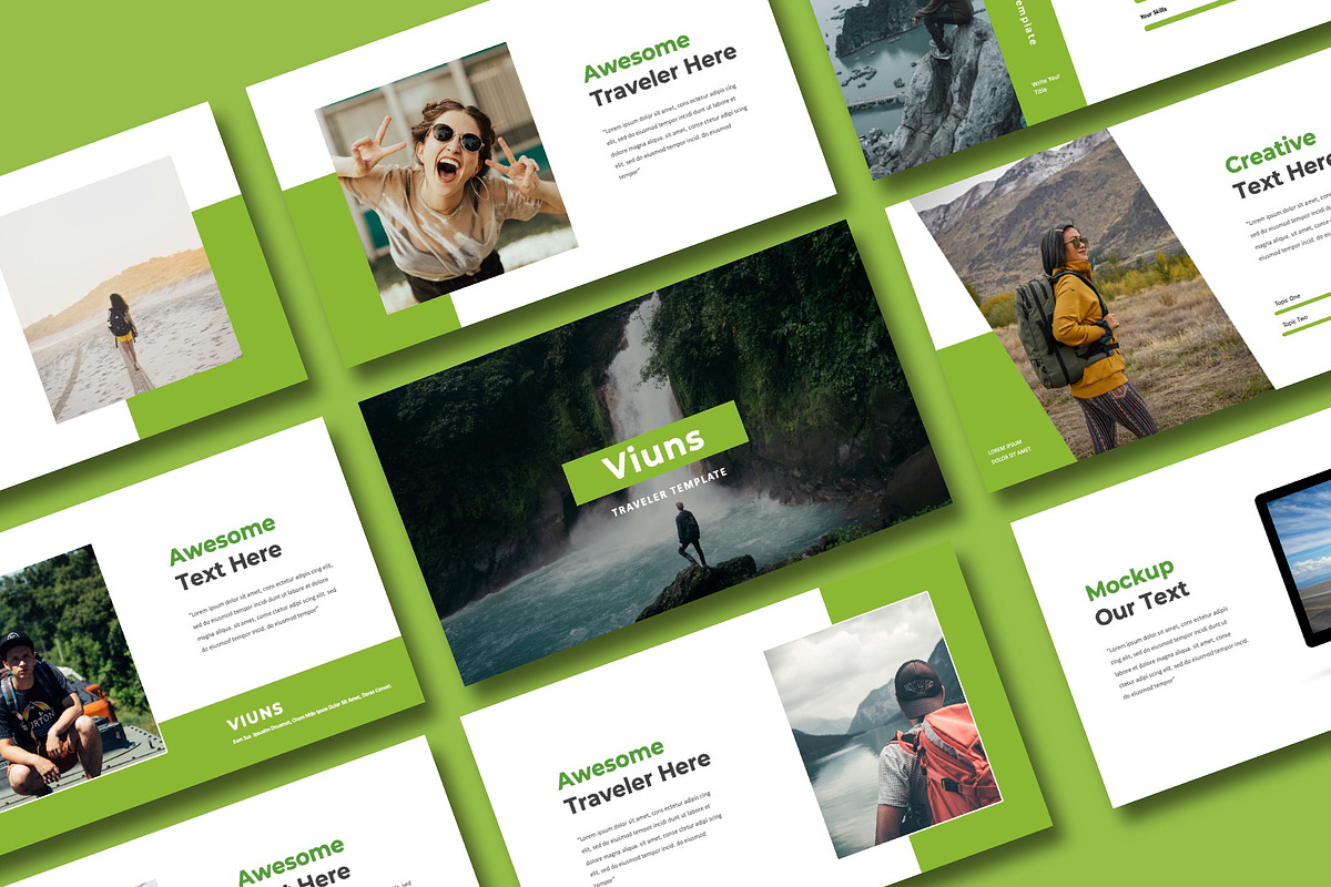 Viuns Traveler PowerPoint Template, a Presentation Template by Overcloud (Photo 1 of 4)