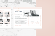 ROSE GOLD | Blog Media Kit, a Resume Template by Marigold Studios (Thumbnail 6 of 9)