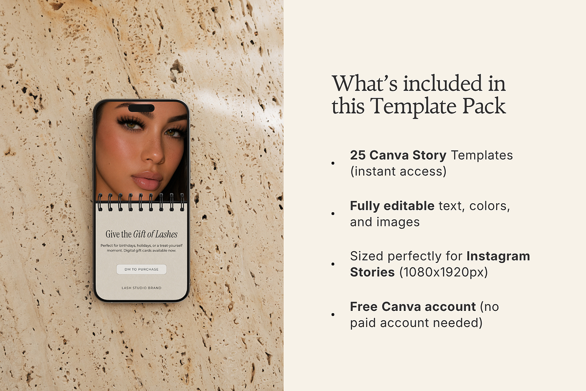 Lash Artist Instagram Story Template, a Social Media Template by Design Lush Studio (Photo 6 of 9)