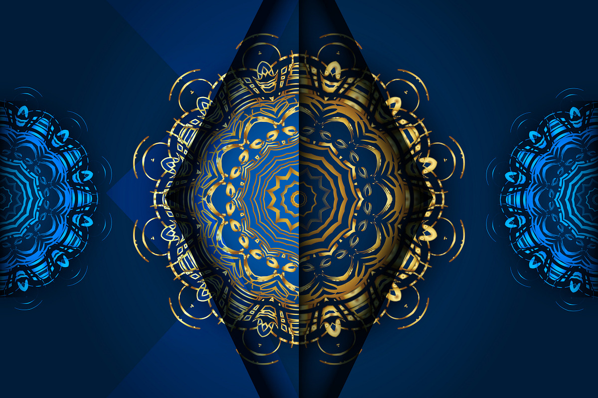 Mandala Oriental Floral art Bundle, a Background Graphic by NJ Himel (Photo 60 of 97)