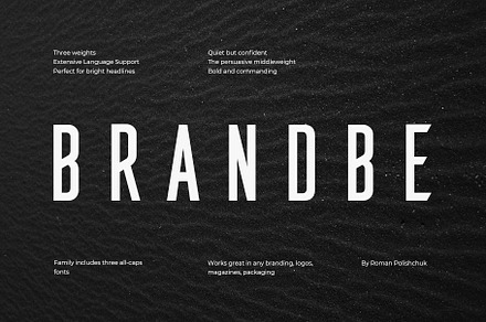 Brandbe — Stylish Sans Serif, a Sans Serif Font by Roman Polishchuk
