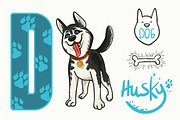 Husky dog, an Illustration by adi katz (Thumbnail 4 of 4)