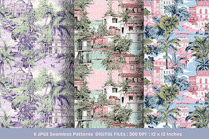 Urban Forest Toile Seamless Pattern