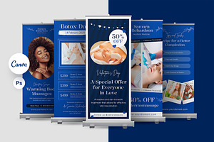 Aesthetic Beauty Salon RollUp Banner, a Flyer Template by artbart
