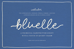 Bluelle | a Whimsical Wedding Script, a Script Font by Pink Coffie