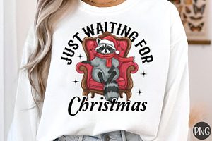 Christmas Raccoon Sublimation, an Illustration by Libby Wishes