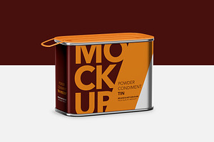 Tin Powder Mockup - Glossy Cover