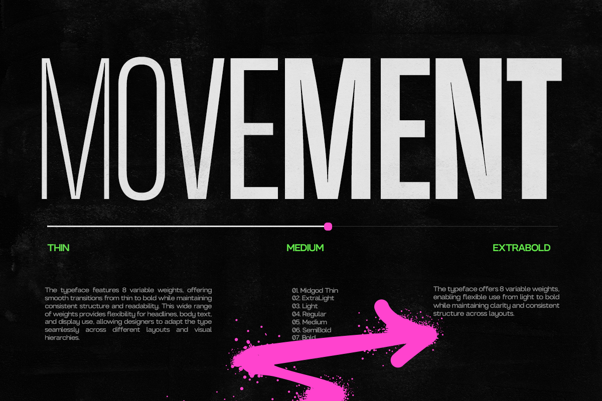 TRT Midgod – Modern Condensed, a Sans Serif Font by truetype (Photo 6 of 15)