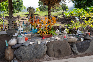 Ancient cemetery in Atuona, Hiva Oa, French Polynesia, Marquesas, an Architecture Photo by GoodGoods