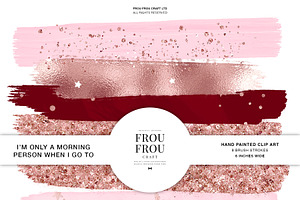 Rose Gold Fairy Tale Brush Strokes