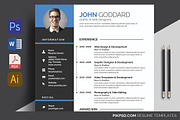Professional Resume/CV, a Resume Template by graphicforest (Thumbnail 1 of 5)