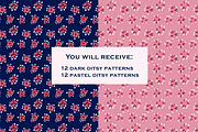 Retro Ditsy Seamless Patterns, a Pattern Graphic by Lagmar Design (Thumbnail 2 of 12)
